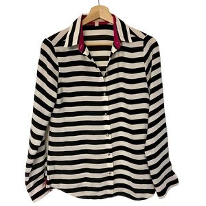 Striped flowy dress shirt Banana republic